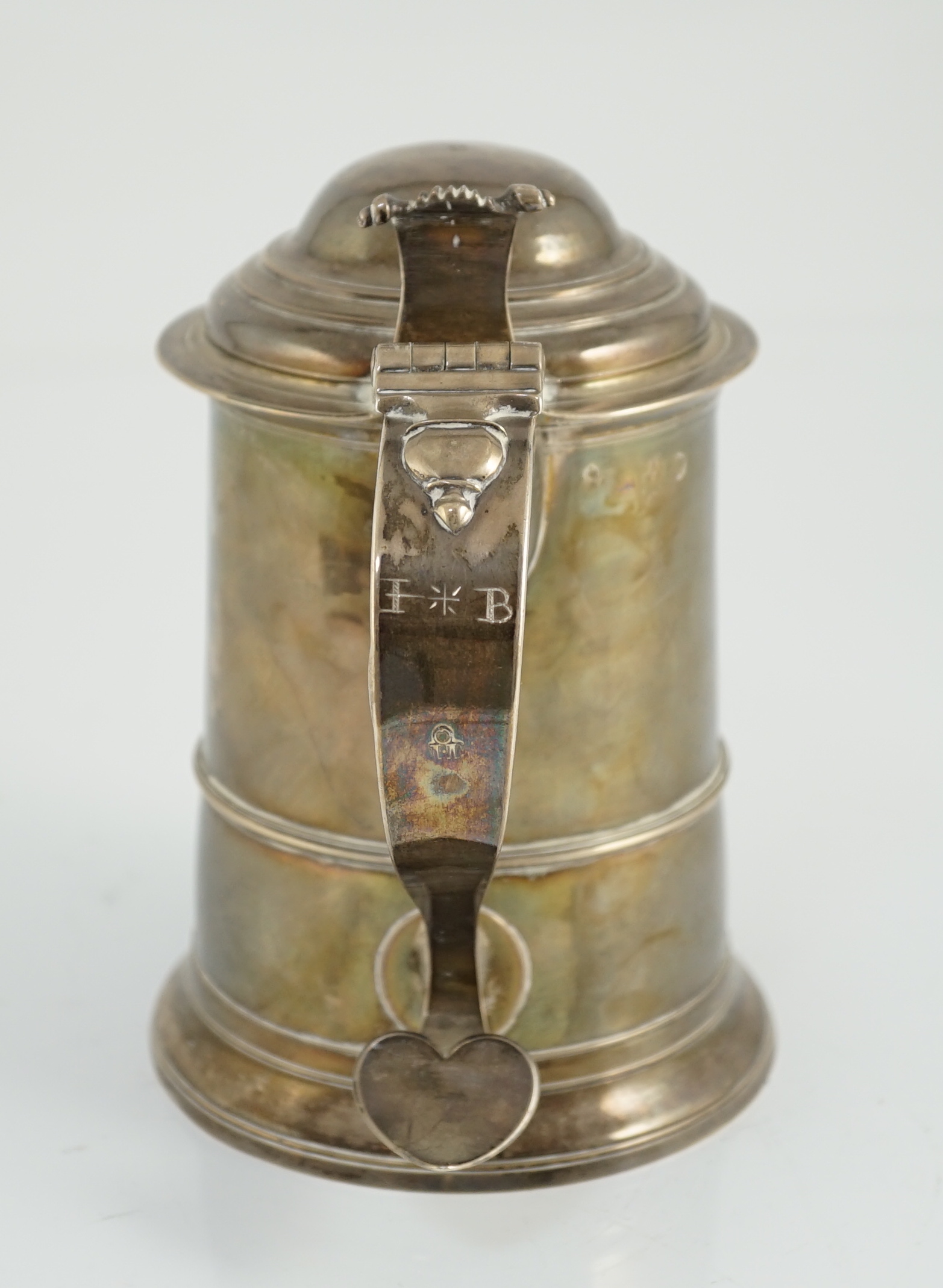 A mid 18th century provincial silver tankard, by John Langlands I